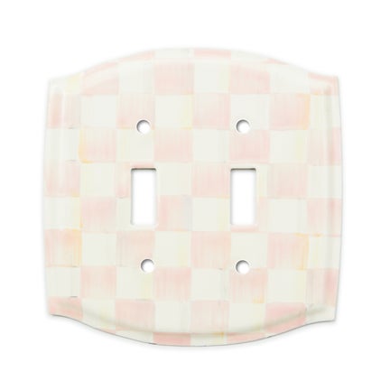 Rosy Check Double Toggle Switch Plate