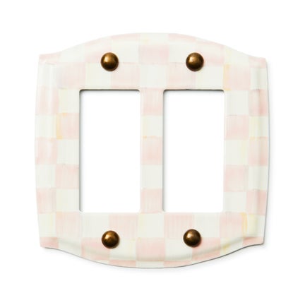 Rosy Check Double Rocker Switch Plate
