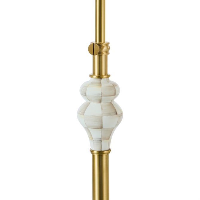 Mocha Check Farmhouse Floor Lamp image number 2