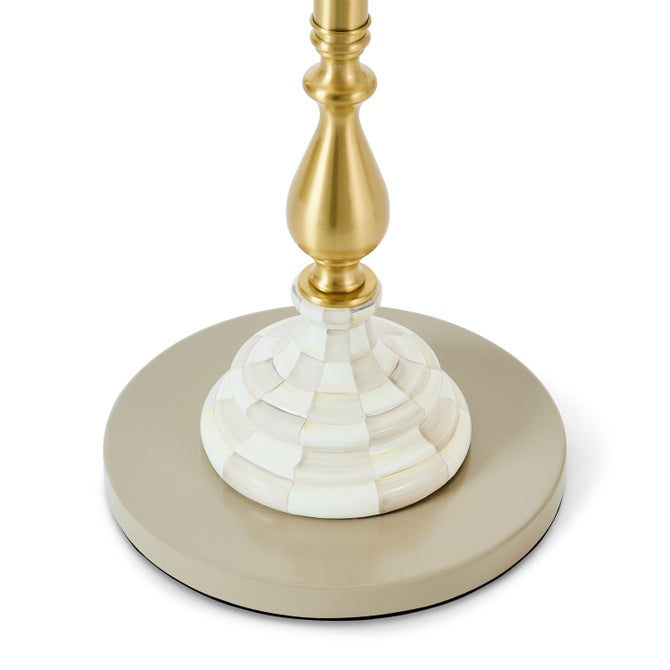 Mocha Check Farmhouse Floor Lamp image number 3