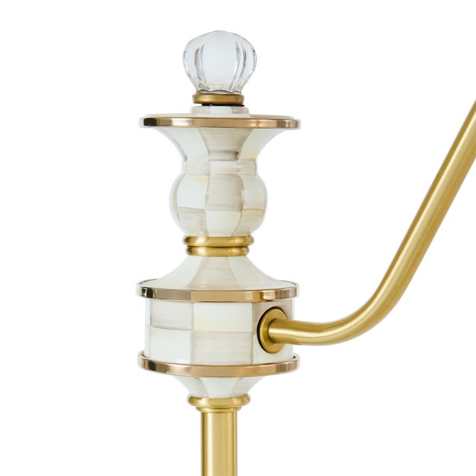 Mocha Check Farmhouse Floor Lamp image number 4