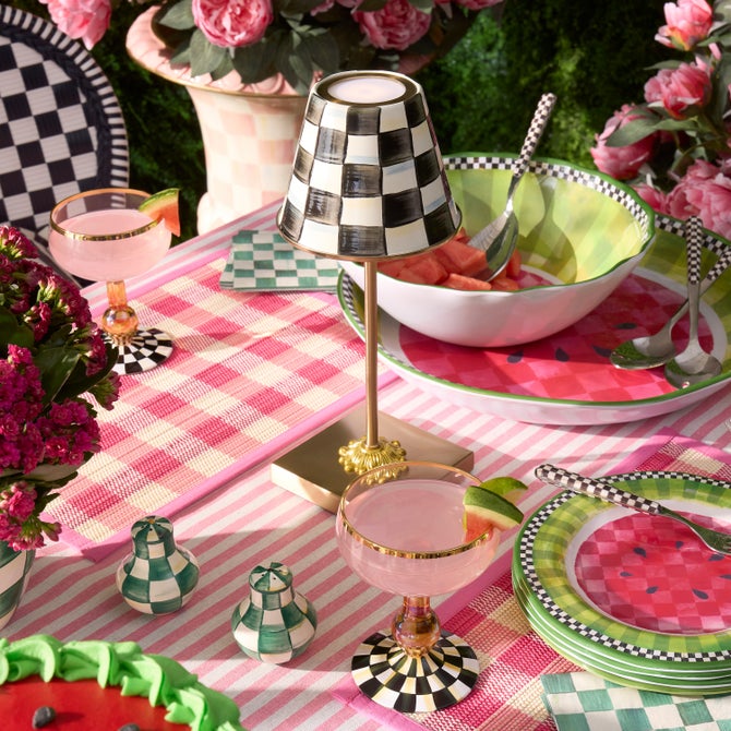 Courtly Check LED Rechargeable Cafe Table Lamp image number 8