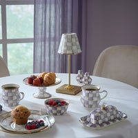 Sterling Check LED Rechargeable Cafe Table Lamp