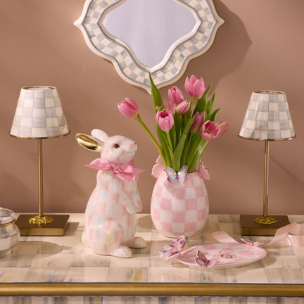 Sterling Check LED Rechargeable Cafe Table Lamp