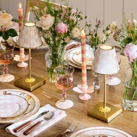 Rosy Check LED Rechargeable Cafe Table Lamp