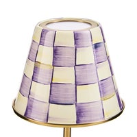 Violet Check LED Rechargeable Cafe Table Lamp