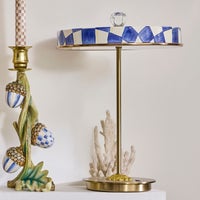 Royal Check LED Rechargeable Disk Table Lamp