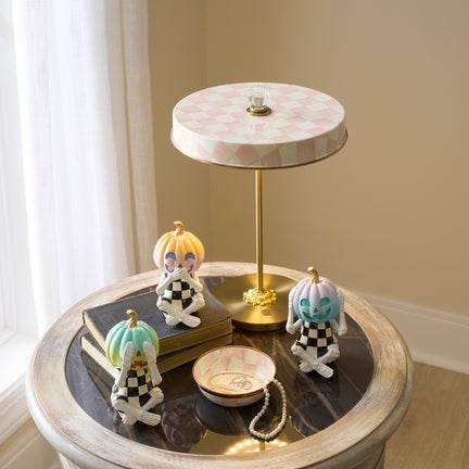 Rosy Check LED Rechargeable Disk Table Lamp