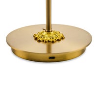 Violet Check LED Rechargeable Disk Table Lamp