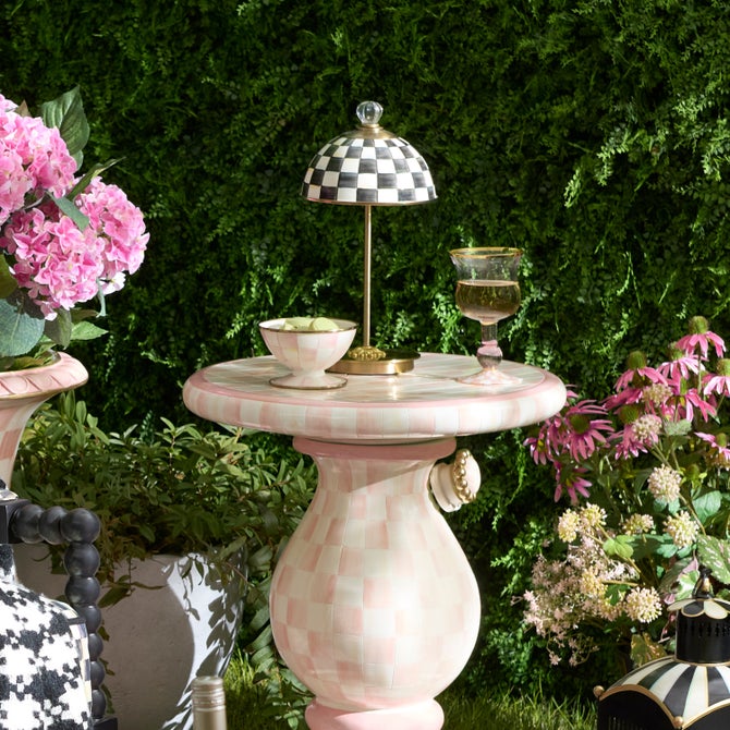 Courtly Check LED Rechargeable Dome Table Lamp image number 2