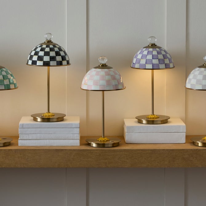 Rosy Check LED Rechargeable Dome Table Lamp image number 1