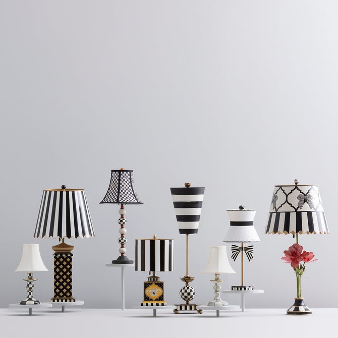 Courtly Check Candlestick Lamp image number 1