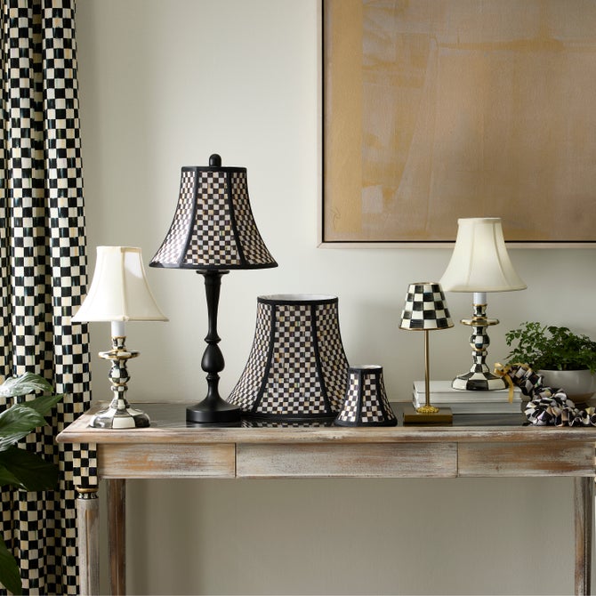 Courtly Check Candlestick Lamp image number 8