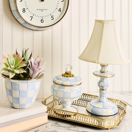 Sky Check Candlestick Lamp