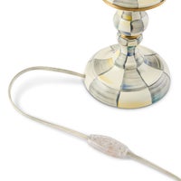 Sterling Check Candlestick Lamp