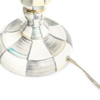 Sterling Check Candlestick Lamp