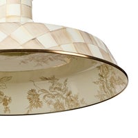 Mocha Check 18" Barn Pendant