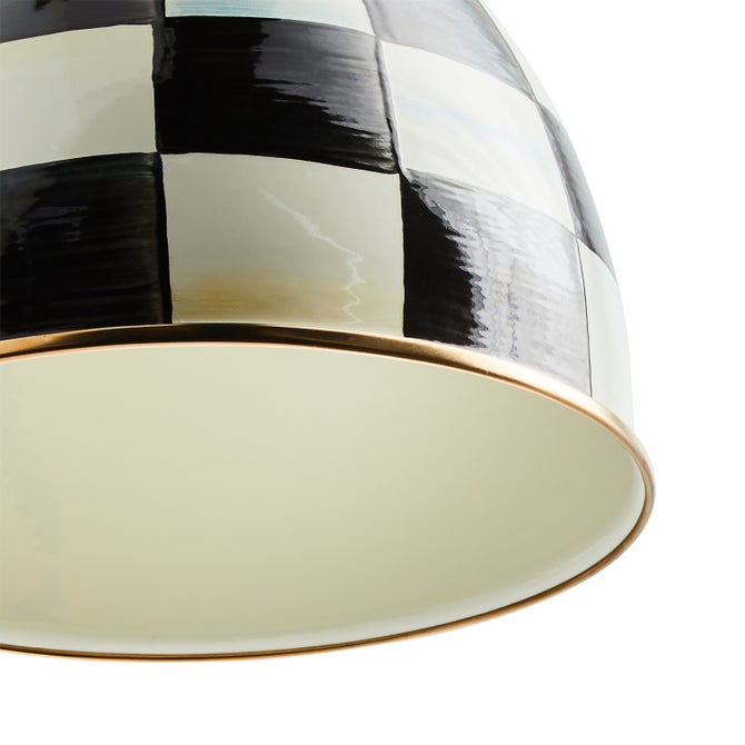 Courtly Check 8" Dome Pendant Lamp image number 1
