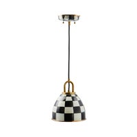 Courtly Check 8" Dome Pendant Lamp