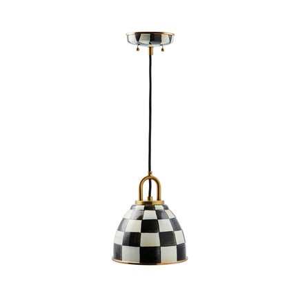 Courtly Check 8" Dome Pendant Lamp
