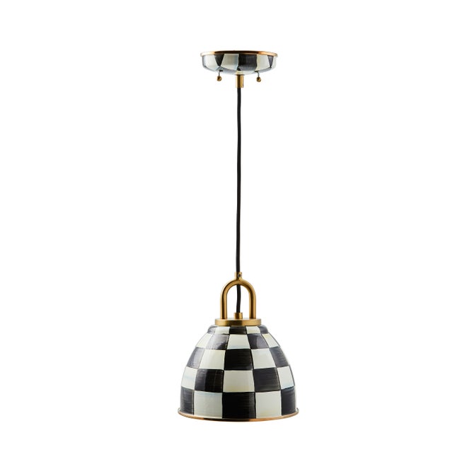 Courtly Check 8" Dome Pendant Lamp image number 0