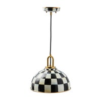 Courtly Check 12" Dome Pendant Lamp
