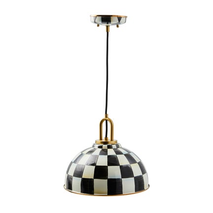 Courtly Check 12" Dome Pendant Lamp