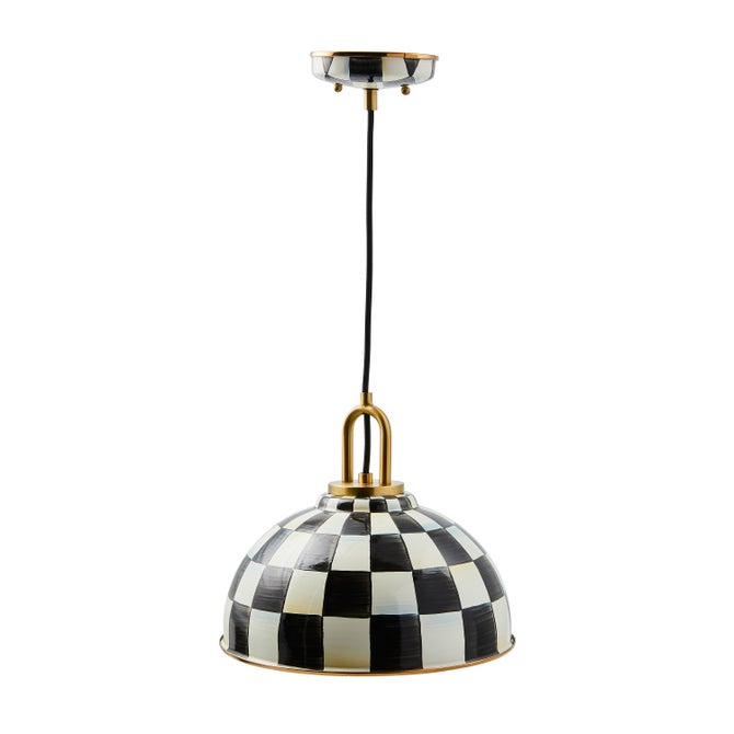 Courtly Check 12" Dome Pendant Lamp image number 0
