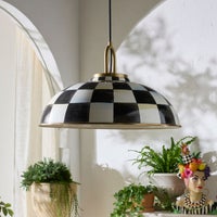 Courtly Check 18" Dome Pendant Lamp