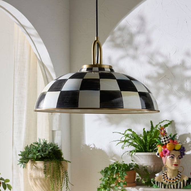 Courtly Check 18" Dome Pendant Lamp image number 3