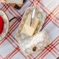Mocha Check Butter Box