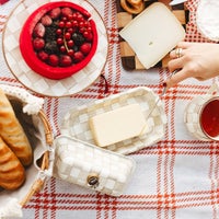 Mocha Check Butter Box