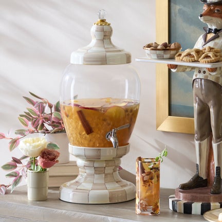 Mocha Check Beverage Hostess