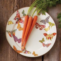 Butterfly Garden Charger/Plate - White