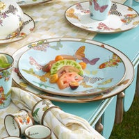 Butterfly Garden Charger/Plate - White