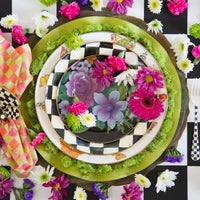 Butterfly Garden Charger/Plate - White