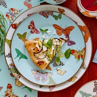 Butterfly Garden Charger/Plate - White