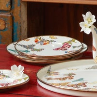 Butterfly Garden Charger/Plate - White