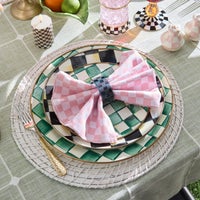 Emerald Check Charger/Plate