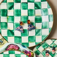 Emerald Check Charger/Plate