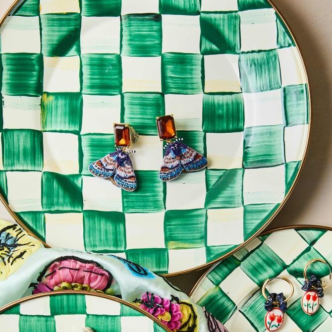 Emerald Check Charger/Plate image number 2