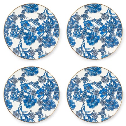 Royal English Garden Enamel Charger/Plate, Set of 4