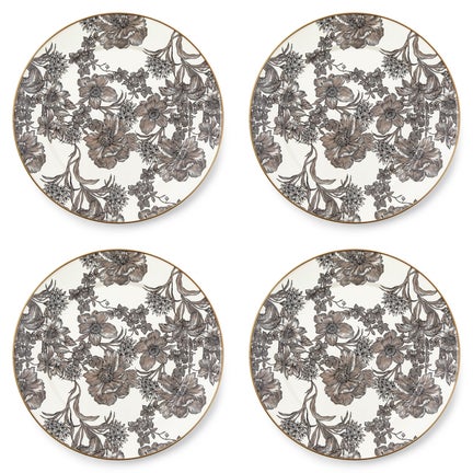 Sterling English Garden Enamel Charger/Plate, Set of 4