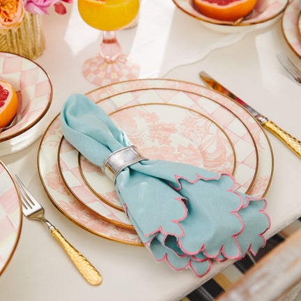 Rosy English Garden Chargers, Set of 4