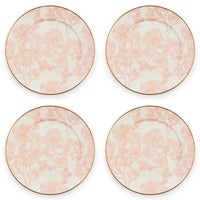 Rosy English Garden Chargers, Set of 4