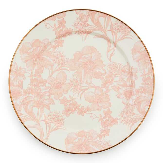 Rosy English Garden Enamel Charger/Plate image number 0