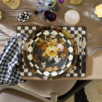 Wild Rose Brown Charger Plate