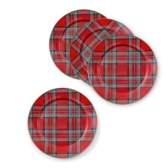 Tartastic Enamel Charger - Red, Set of 4 image number 0