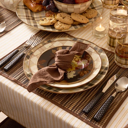 Tartan Mocha Charger Plate