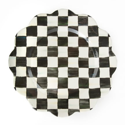 Courtly Check Enamel Petal Charger/Plate